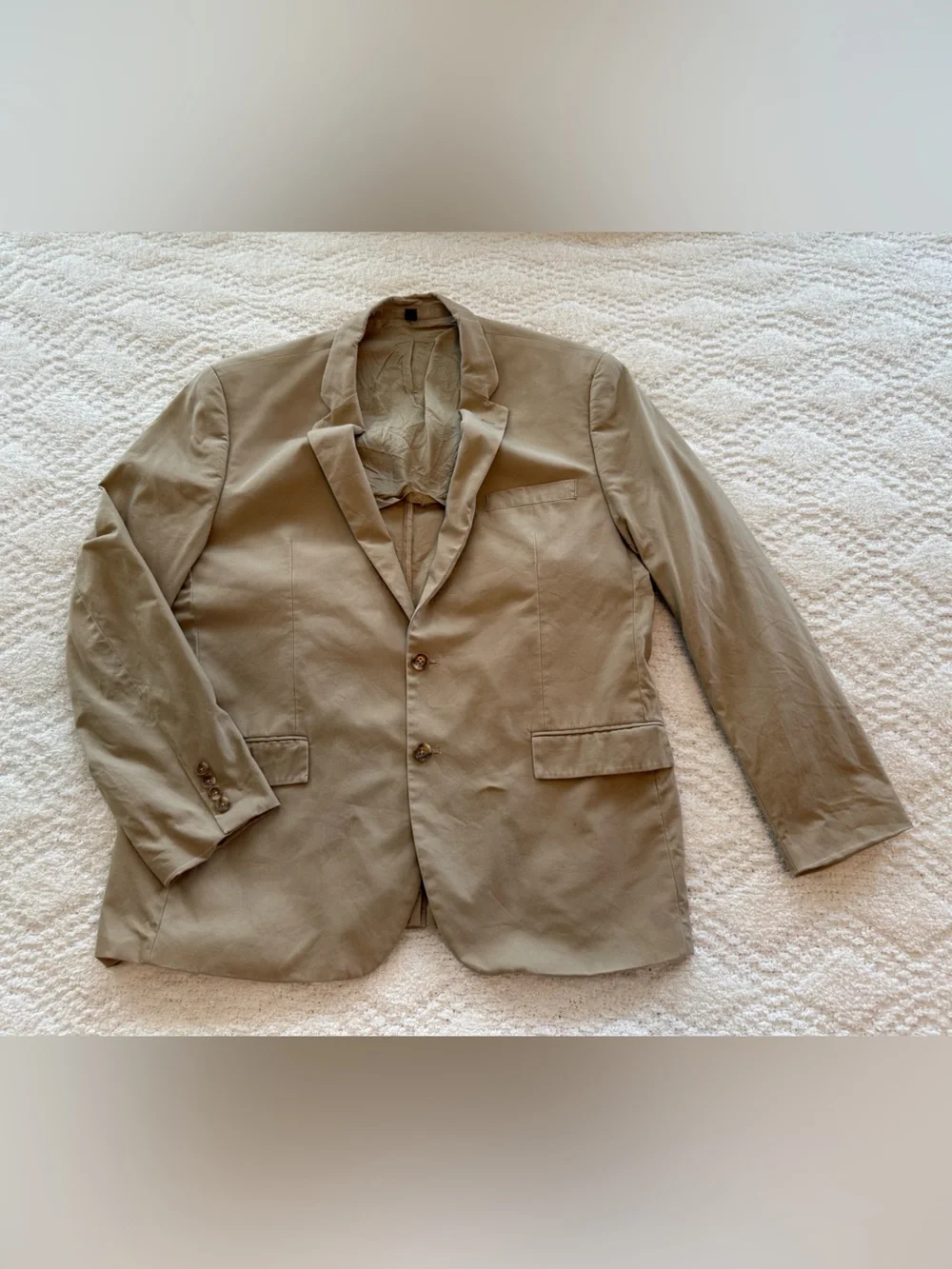 J. Crew Thompson Blazer Men’s Khaki Tan Cotton Casual Sports Coat Suit Jacket 46
